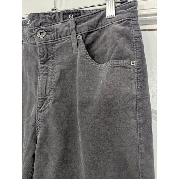 AG‎ Adriano Goldschmied The Jodi Crop High Rise Slim Flare Crop Velour Pants 29 - Picture 2 of 7